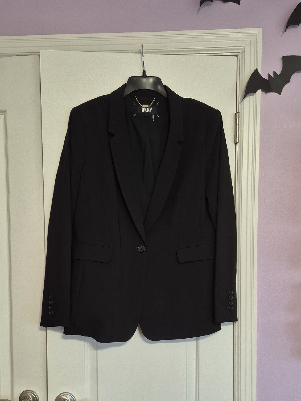 DKNY Black Women's Single-Button Blazer